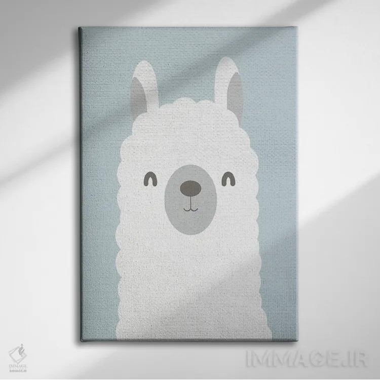 تابلو دکوراتیو لاما لاما I اثر کیمبرلی آلن - نمای روبهرو روی دیوار