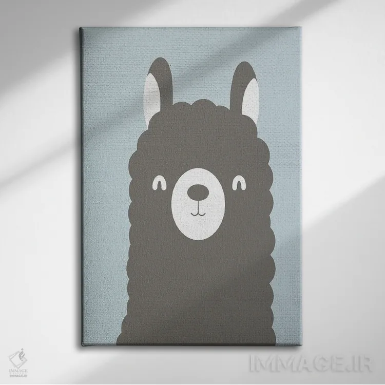 تابلو دکوراتیو لاما لاما II اثر کیمبرلی آلن - نمای روبهرو روی دیوار