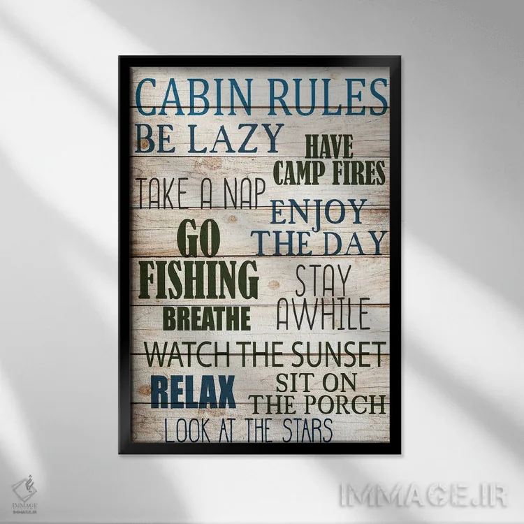 تابلو دکوراتیو آتش کمپ روشن کن اثر کیمبرلی آلن - نمای قابدار مشکی