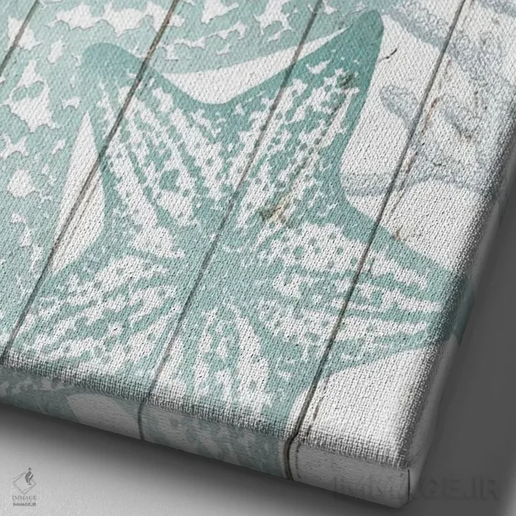 تابلو دکوراتیو زندگی پری دریایی II اثر کیمبرلی آلن - نمای نزدیک بافت بوم