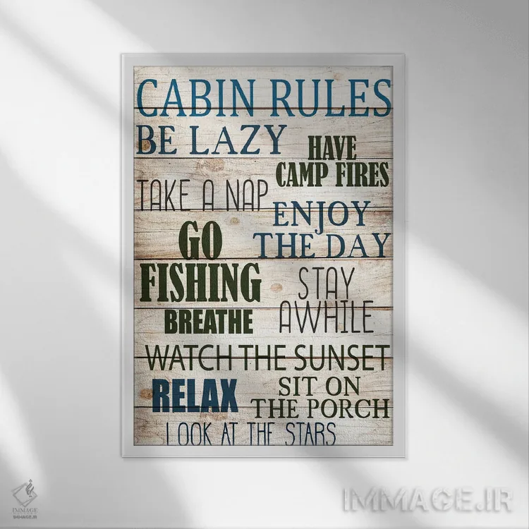 تابلو دکوراتیو آتش کمپ روشن کن اثر کیمبرلی آلن - نمای قابدار سفید