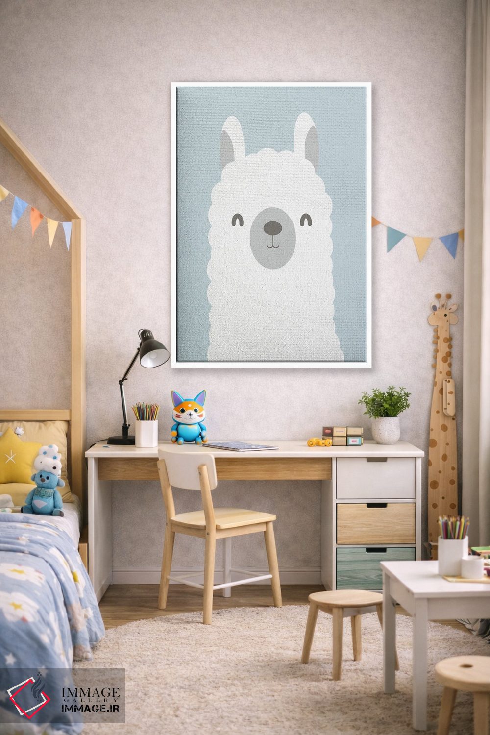 تابلو دکوراتیو لاما لاما I اثر کیمبرلی آلن - D1W