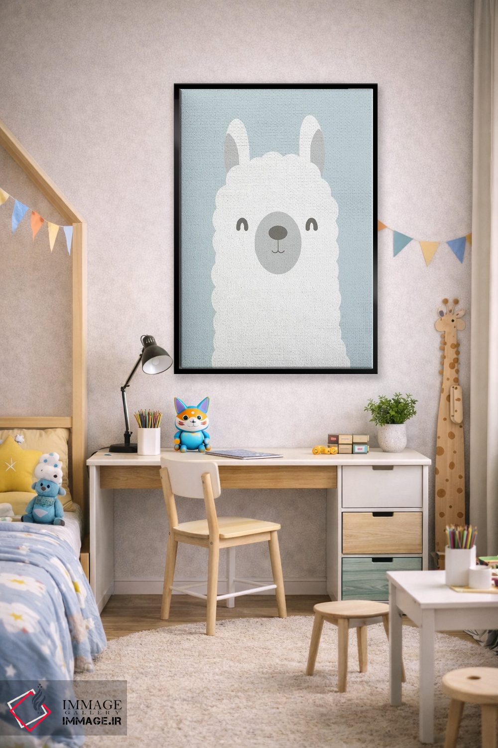 تابلو دکوراتیو لاما لاما I اثر کیمبرلی آلن - D2B