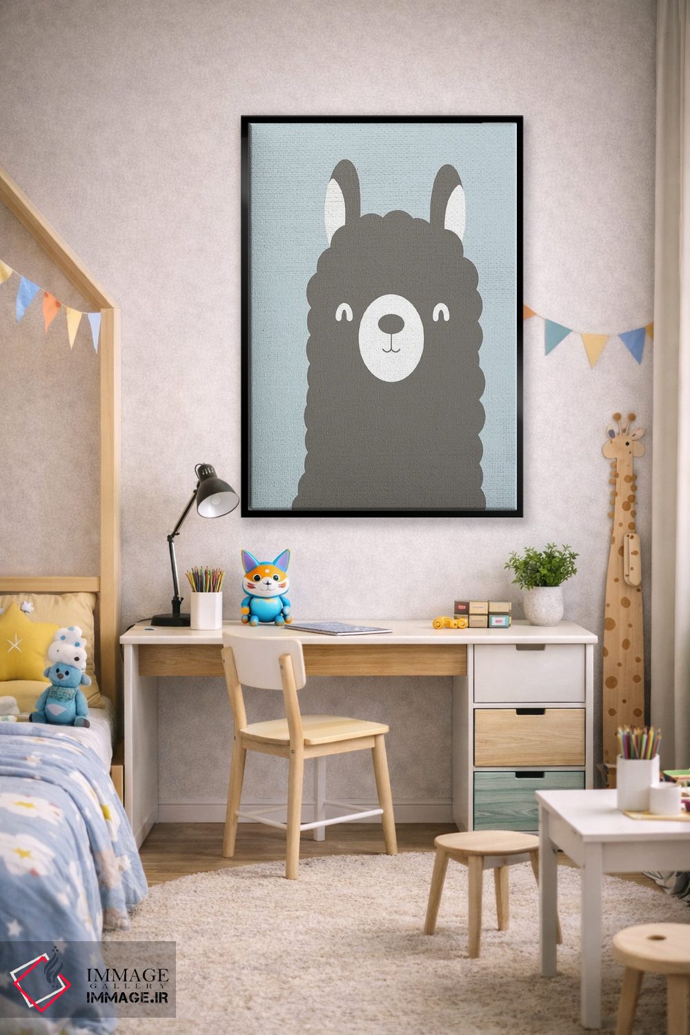 تابلو دکوراتیو لاما لاما II اثر کیمبرلی آلن - D2B