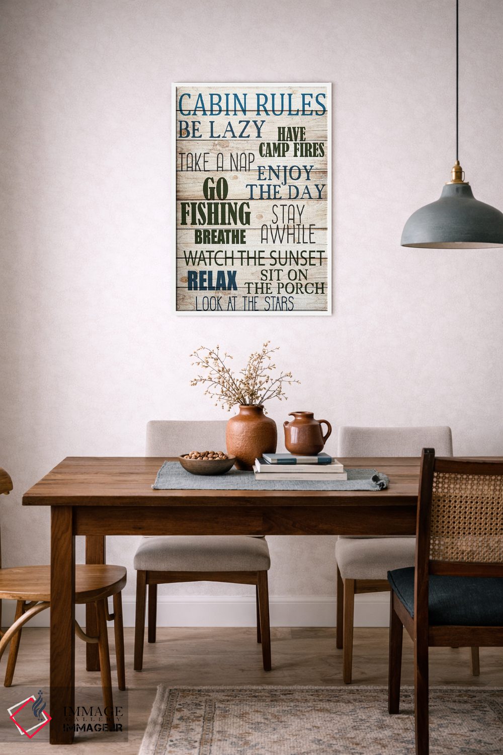 تابلو دکوراتیو آتش کمپ روشن کن اثر کیمبرلی آلن - D5W