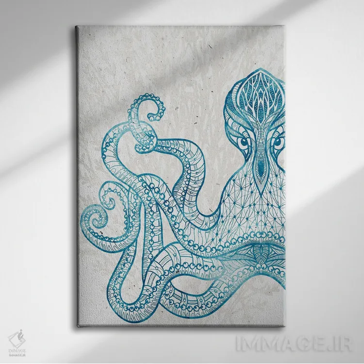 تابلو دکوراتیو موجود دریایی II اثر کیمبرلی آلن - نمای روبهرو روی دیوار