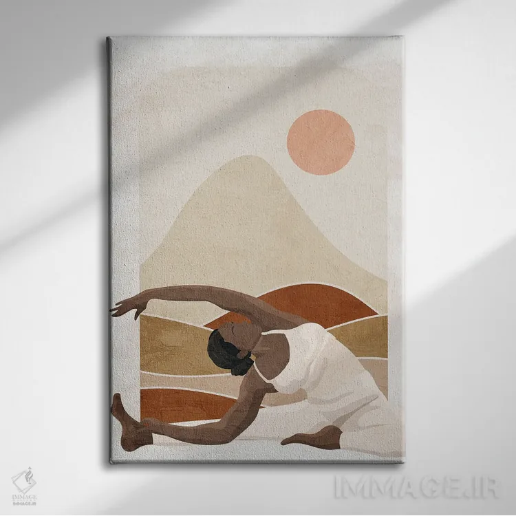 تابلو مدرن ژست I اثر کیمبرلی آلن - نمای روبهرو روی دیوار