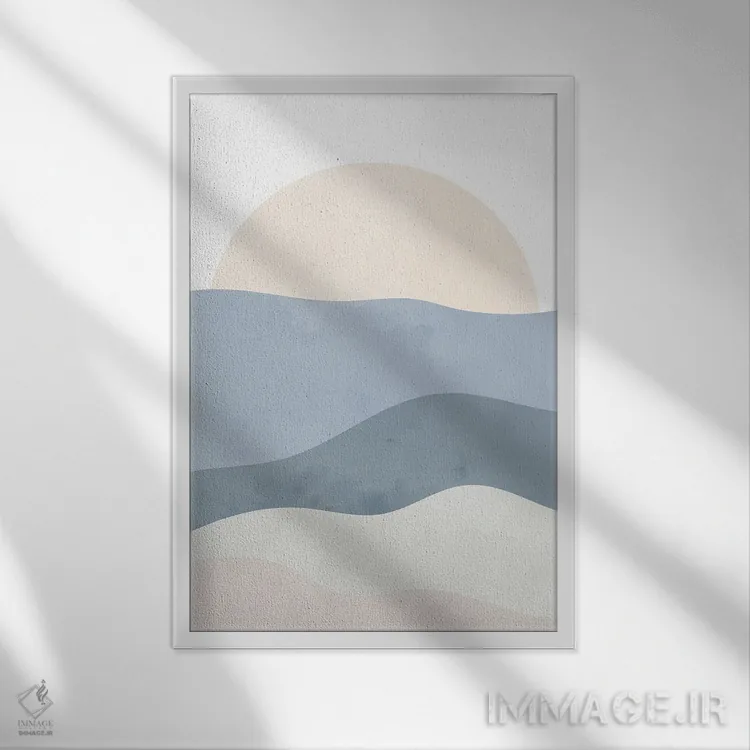 تابلو مینیمال امواج I اثر کیمبرلی آلن - نمای قابدار سفید