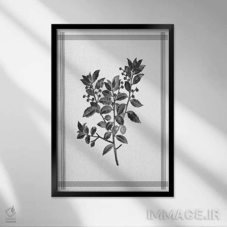 تابلو مینیمال فشرده اثر کیمبرلی آلن - نمای قابدار مشکی