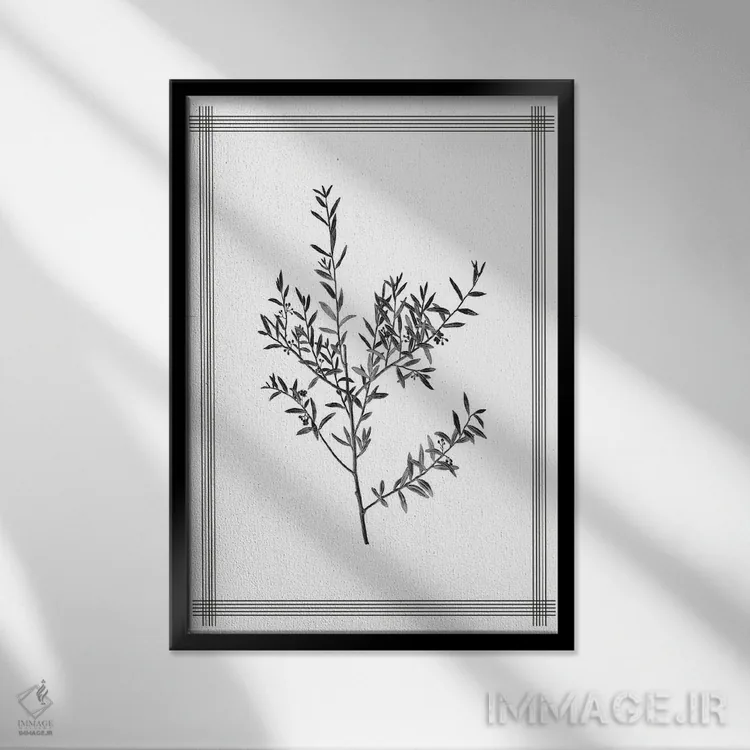 تابلو مینیمال فشرده اثر کیمبرلی آلن - نمای قابدار مشکی