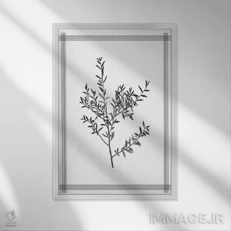 تابلو مینیمال فشرده اثر کیمبرلی آلن - نمای قابدار سفید