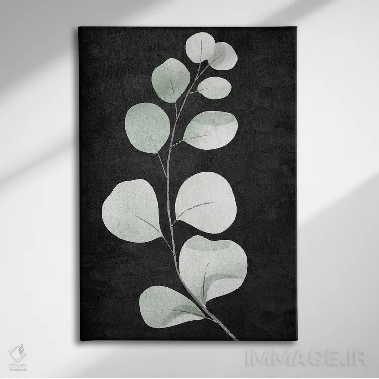 تابلو مینیمال ساقه ها اثر کیمبرلی آلن - نمای روبهرو روی دیوار