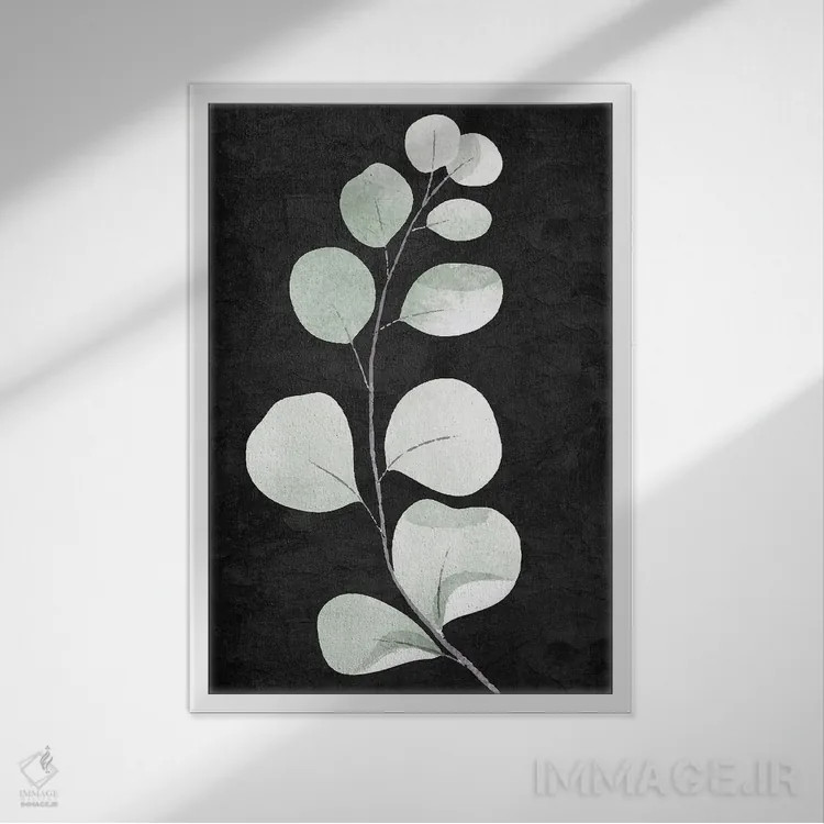 تابلو مینیمال ساقه ها اثر کیمبرلی آلن - نمای قابدار سفید