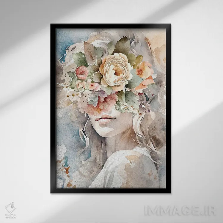 تابلو دکوراتیو ملایم اثر کیمبرلی آلن - نمای قابدار مشکی
