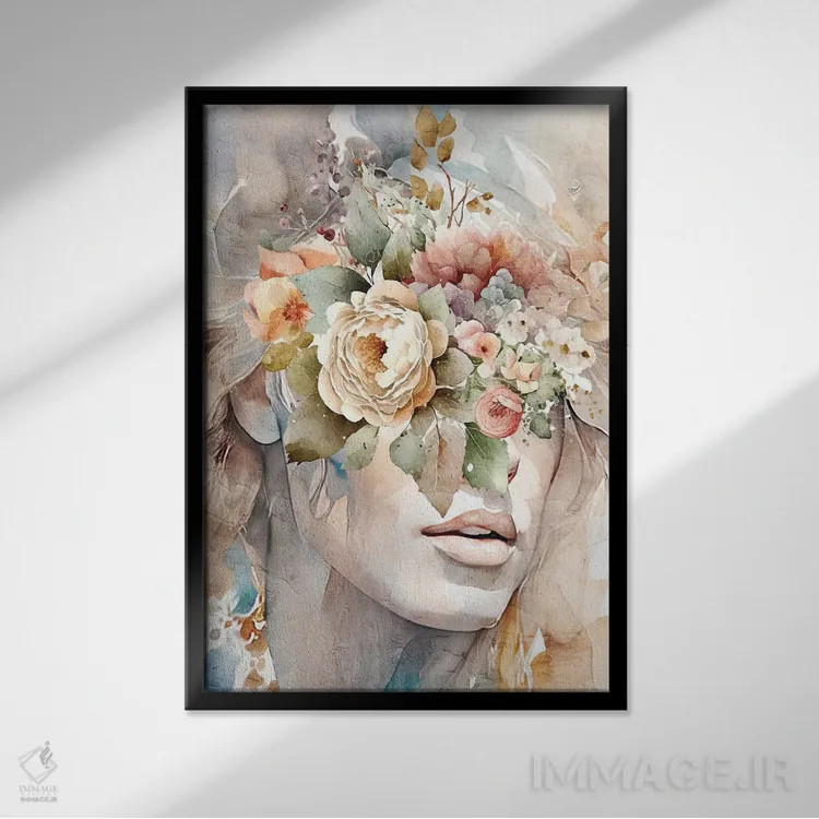 تابلو دکوراتیو ملایم اثر کیمبرلی آلن - نمای قابدار مشکی