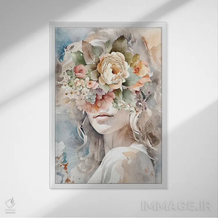 تابلو دکوراتیو ملایم اثر کیمبرلی آلن - نمای قابدار سفید