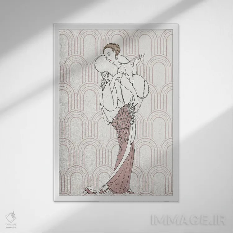 تابلو دکوراتیو در دهه بیست میلادی II اثر کیمبرلی آلن - نمای قابدار سفید