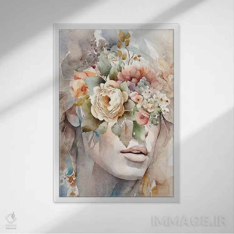 تابلو دکوراتیو ملایم اثر کیمبرلی آلن - نمای قابدار سفید