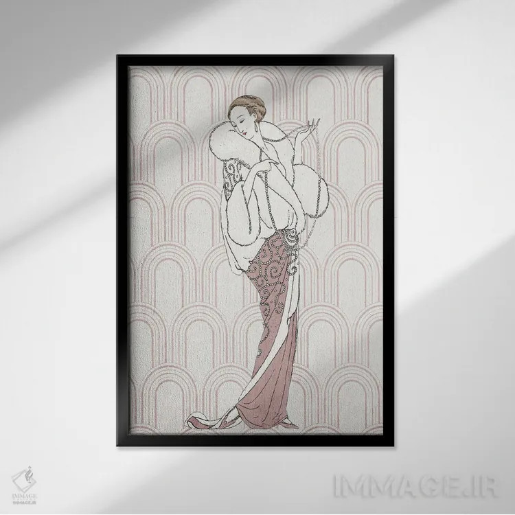 تابلو دکوراتیو در دهه بیست میلادی II اثر کیمبرلی آلن - نمای قابدار مشکی