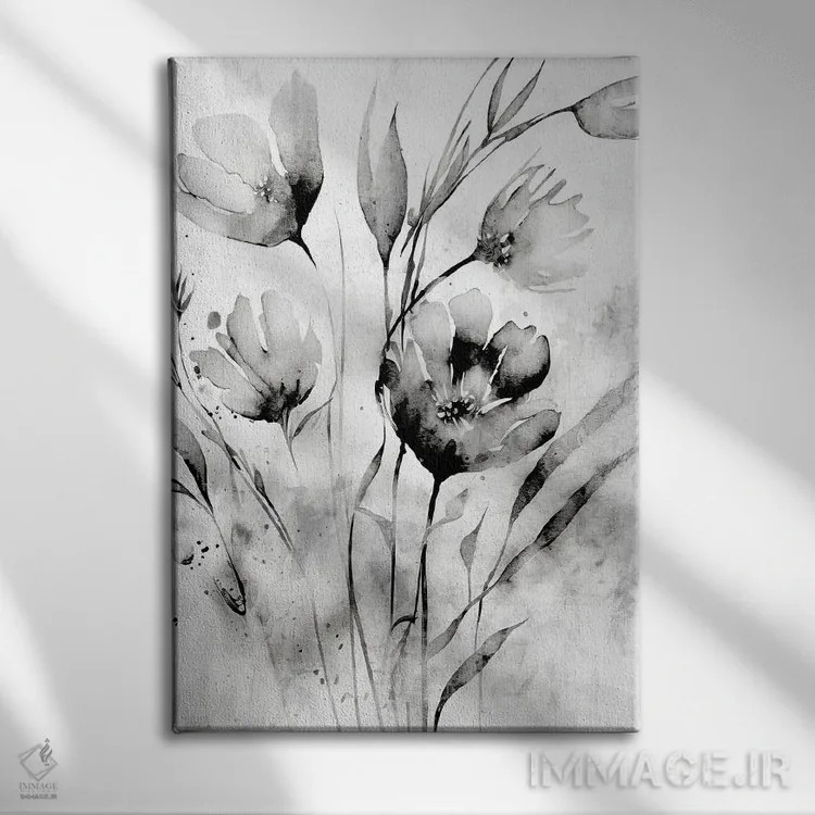 تابلو مینیمال سیاه و سفید وحشی II اثر کیمبرلی آلن - نمای روبهرو روی دیوار