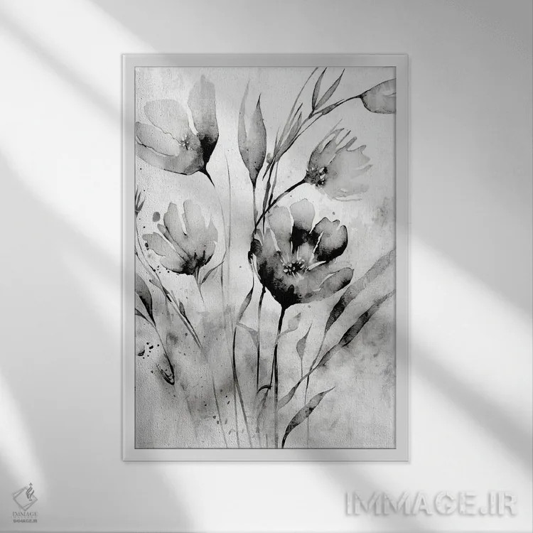 تابلو مینیمال سیاه و سفید وحشی II اثر کیمبرلی آلن - نمای قابدار سفید