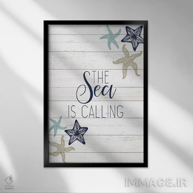 تابلو دکوراتیو دریا III اثر کیمبرلی آلن - نمای قابدار مشکی