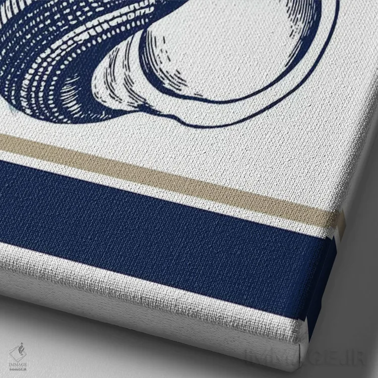 تابلو دکوراتیو دریا II اثر کیمبرلی آلن - نمای نزدیک بافت بوم