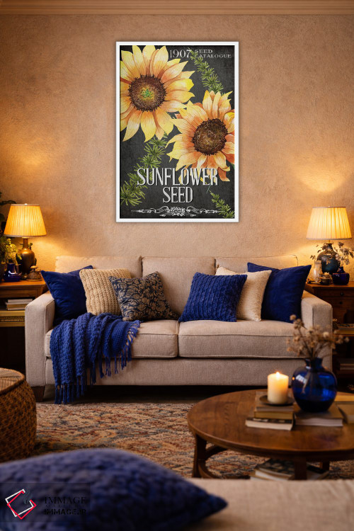 تابلو دکوراتیو دانه آفتابگردان اثر کیمبرلی آلن - D2W