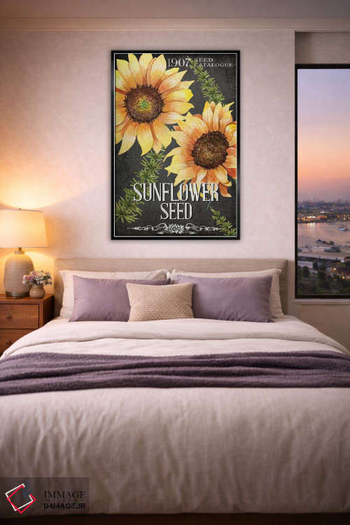 تابلو دکوراتیو دانه آفتابگردان اثر کیمبرلی آلن - D5B