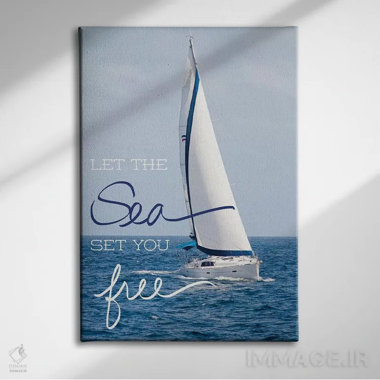 تابلو دکوراتیو بگذار دریا اثر کتی منسفیلد - نمای روبهرو روی دیوار