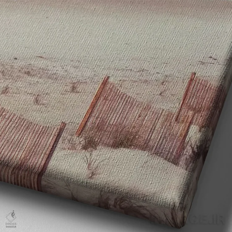 تابلو دکوراتیو از جزر و مد لذت ببر اثر کتی منسفیلد - نمای نزدیک بافت بوم