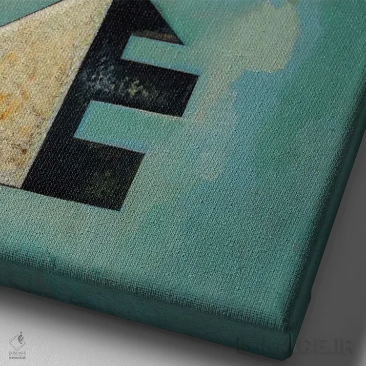 تابلو انتزاعی 1929,بالا رو، ۱۹۲۹ اثر واسیلی کانباورسکی - نمای نزدیک بافت بوم