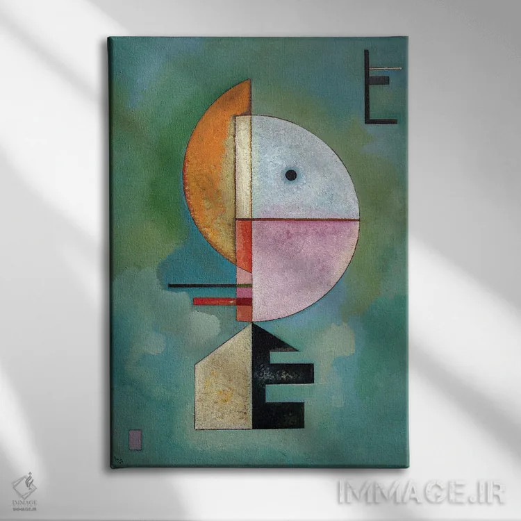 تابلو انتزاعی 1929,بالا رو، ۱۹۲۹ اثر واسیلی کانباورسکی - نمای روبهرو روی دیوار