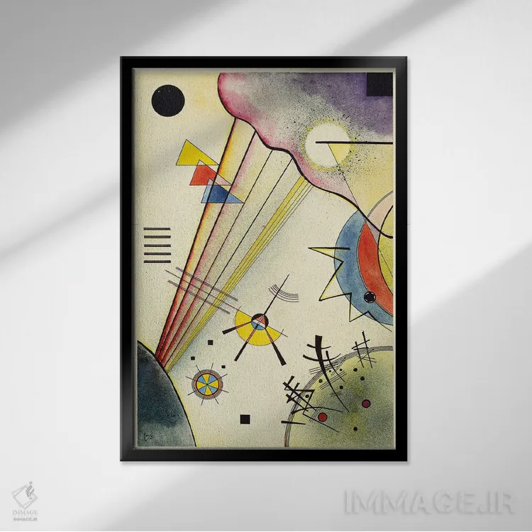 تابلو انتزاعی 1925,پیوند شفاف، ۱۹۲۵ اثر واسیلی کانباورسکی - نمای قابدار مشکی