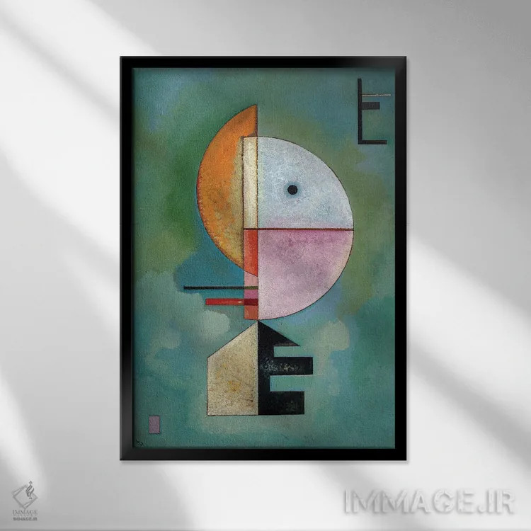 تابلو انتزاعی 1929,بالا رو، ۱۹۲۹ اثر واسیلی کانباورسکی - نمای قابدار مشکی