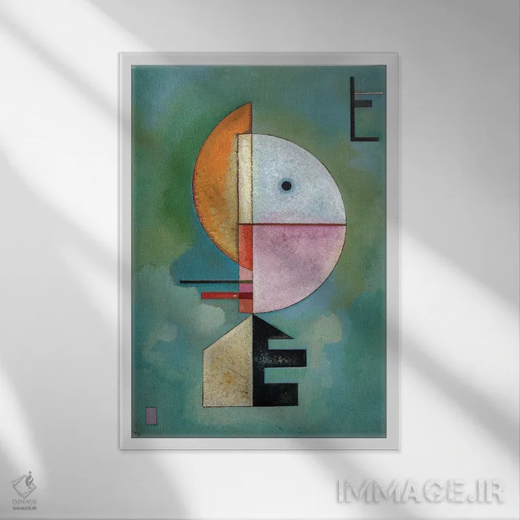 تابلو انتزاعی 1929,بالا رو، ۱۹۲۹ اثر واسیلی کانباورسکی - نمای قابدار سفید
