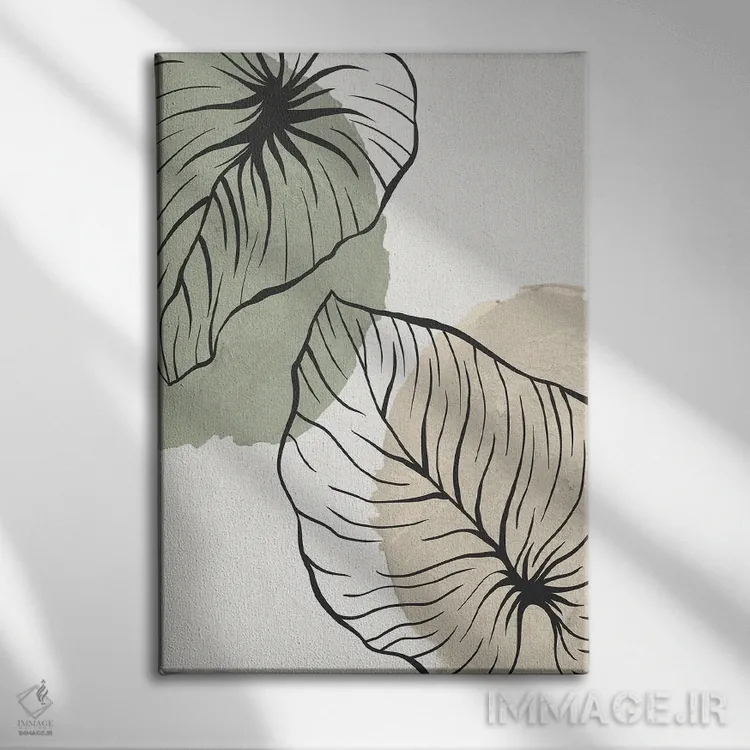 تابلو مینیمال ارگانیک های نخل ۱ اثر کیمبرلی آلن - نمای روبهرو روی دیوار