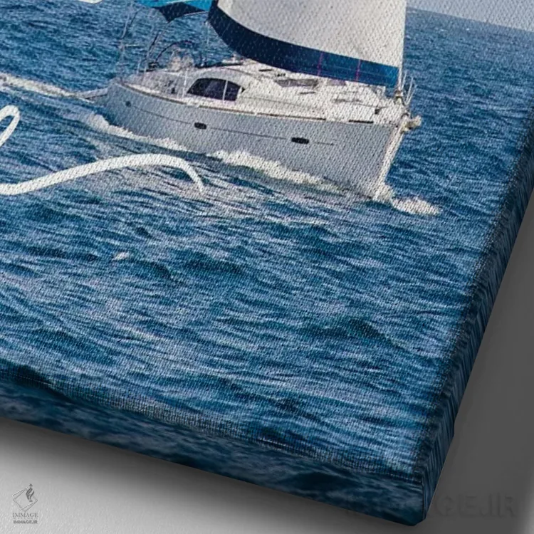 تابلو دکوراتیو بگذار دریا اثر کتی منسفیلد - نمای نزدیک بافت بوم