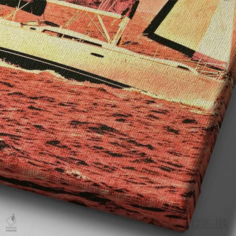 تابلو دکوراتیو California,لانگ بیچ، کالیفرنیا اثر کتی منسفیلد - نمای نزدیک بافت بوم