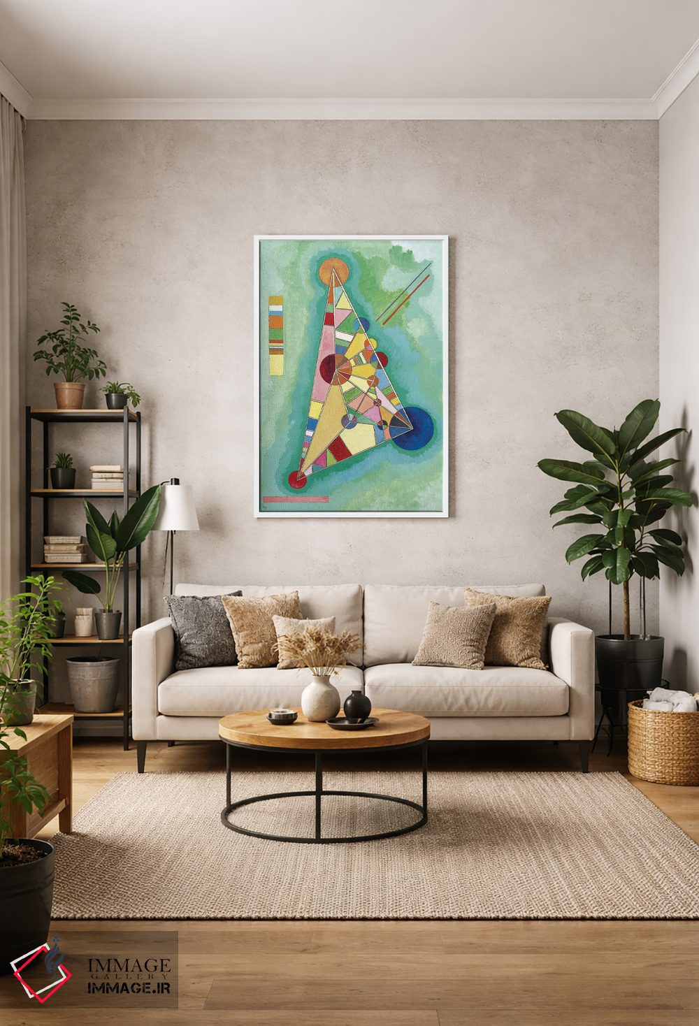 تابلو انتزاعی 1927,مثلث چندرنگ، ۱۹۲۷ اثر واسیلی کانباورسکی - D1W