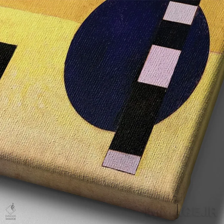 تابلو انتزاعی 1926,نشانه، ۱۹۲۶ اثر واسیلی کانباورسکی - نمای نزدیک بافت بوم