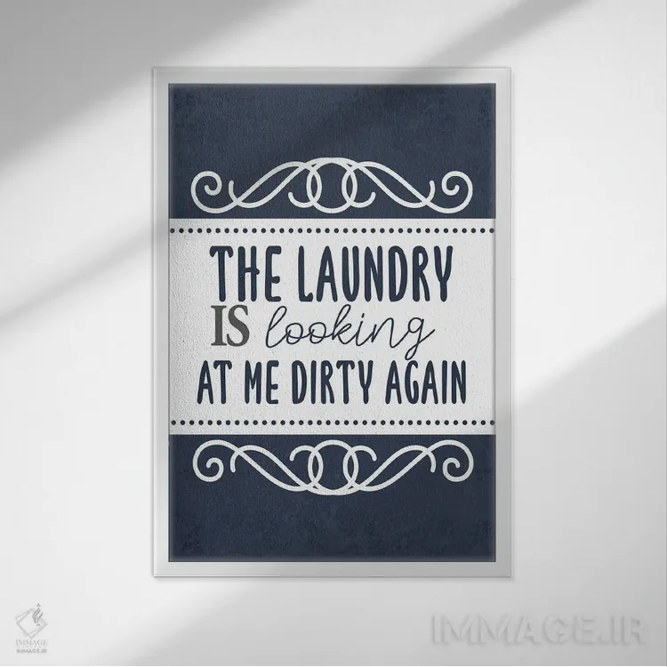 تابلو دکوراتیو رختشویی امروز III اثر کیمبرلی آلن - نمای قابدار سفید