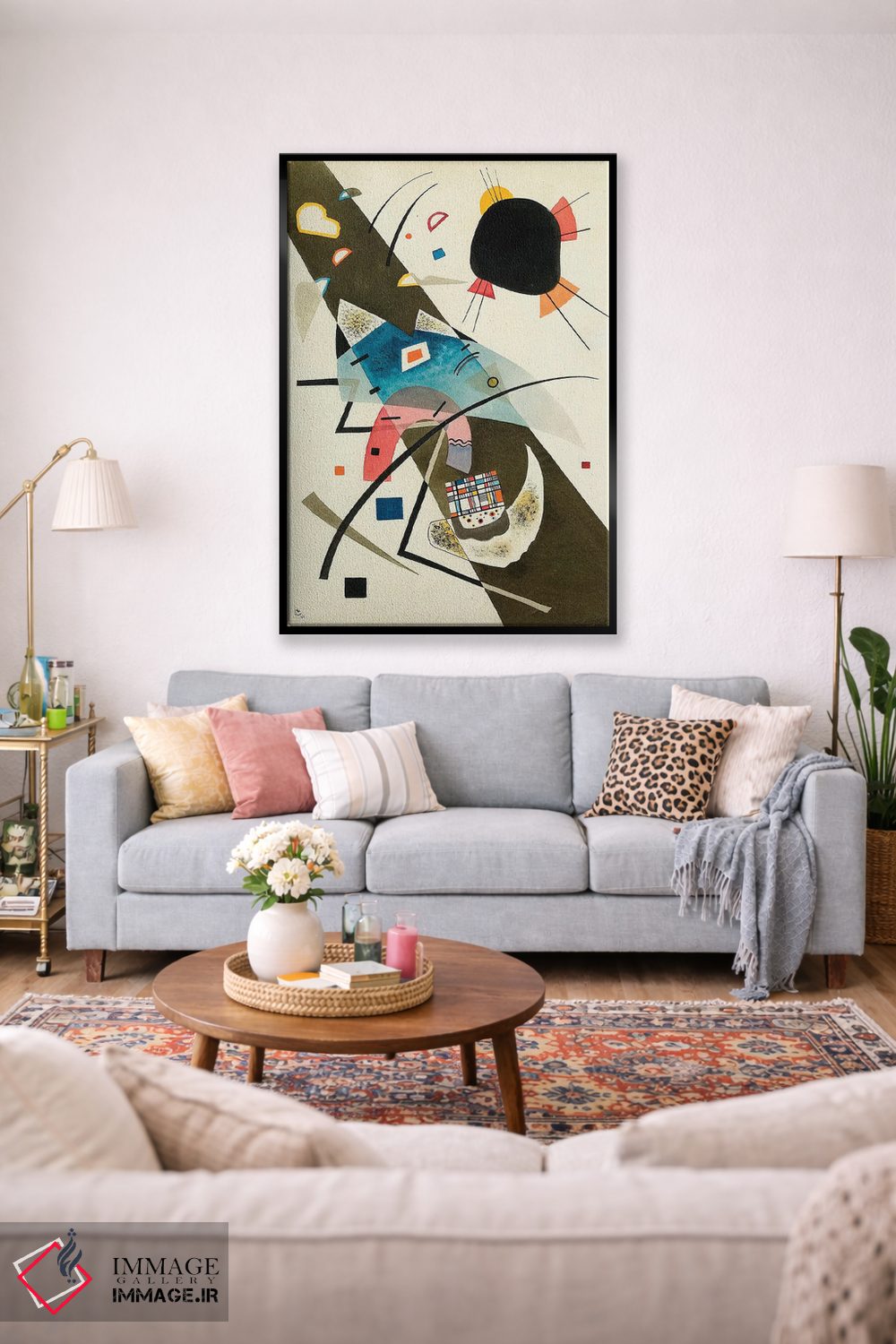 تابلو انتزاعی 1923,دو لکه سیاه، ۱۹۲۳ اثر واسیلی کانباورسکی - D1B