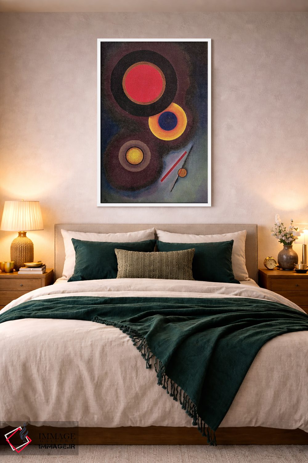 تابلو انتزاعی 1926,ترکیب با دایره و خط، ۱۹۲۶ اثر واسیلی کانباورسکی - D3W