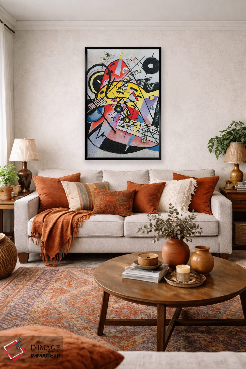 تابلو انتزاعی 1923,نقطه سفید، ۱۹۲۳ اثر واسیلی کانباورسکی - D4B