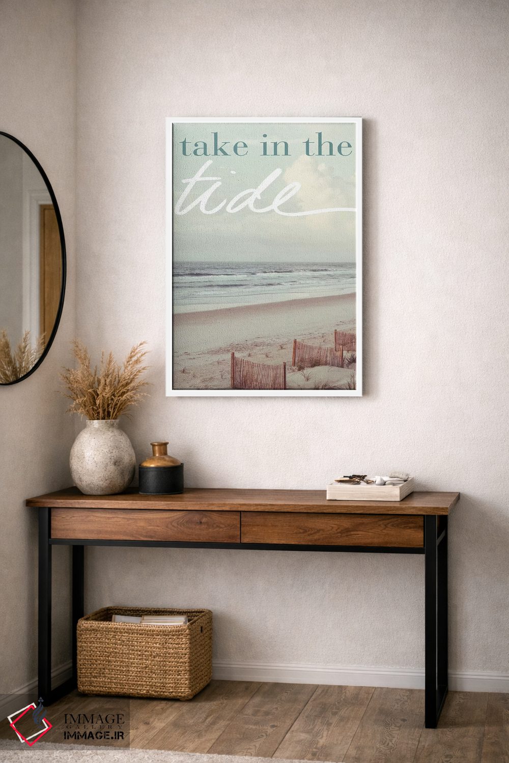تابلو دکوراتیو از جزر و مد لذت ببر اثر کتی منسفیلد - D3W