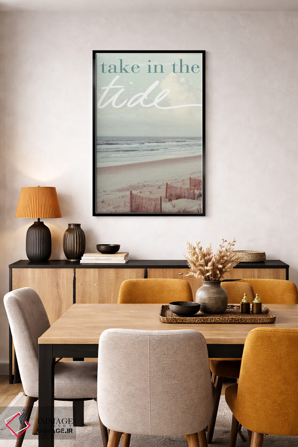 تابلو دکوراتیو از جزر و مد لذت ببر اثر کتی منسفیلد - D5B
