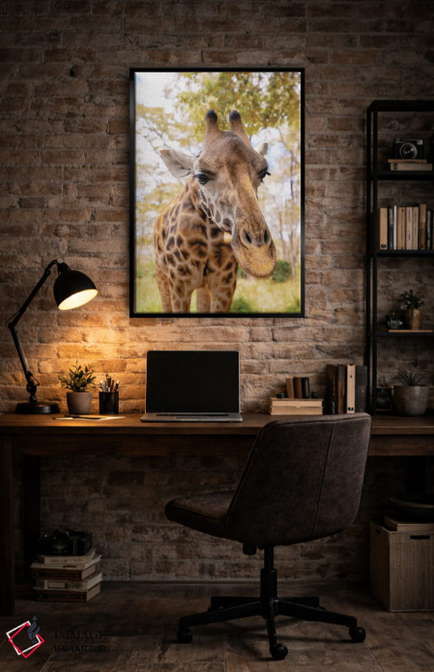 تابلو دکوراتیو زرافه کنجکاو اثر کتی منسفیلد - D5B
