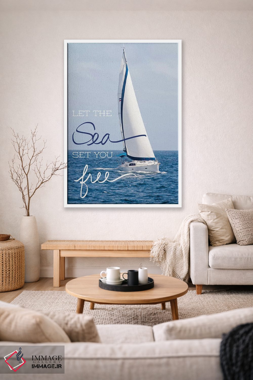 تابلو دکوراتیو بگذار دریا اثر کتی منسفیلد - D1W