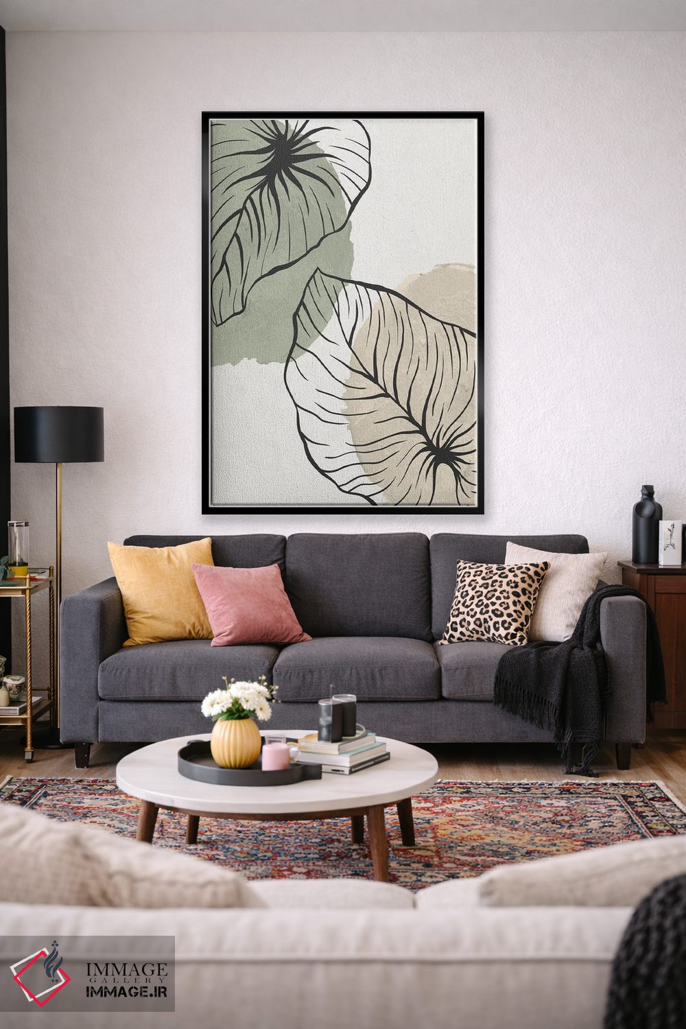 تابلو مینیمال ارگانیک های نخل ۱ اثر کیمبرلی آلن - D2B